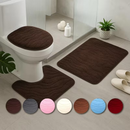 Conjunto de 3 tapetes para banheiro, macios, antiderrapantes
